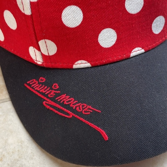 Disney Parks Hat Walt World Minnie Mouse Girls Ears Bow Red Black Size Youth - Picture 6 of 10